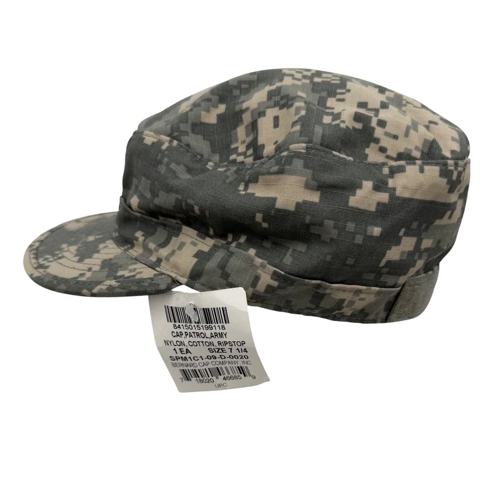 US Army Patrol Cap ACU Digital Camo Ripstop Size 7 1/4 NEW Bernard Cap Company